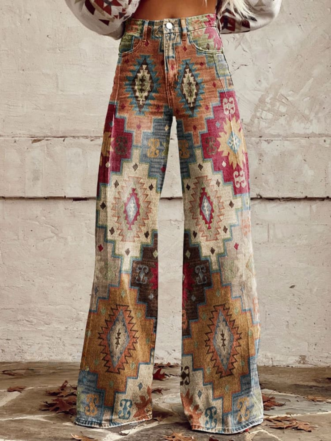 ALDINA - BAGGY VINTAGE BOHO BROEK