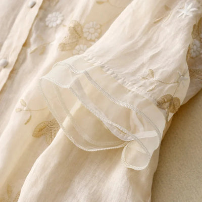 Celine - Geborduurde blouse