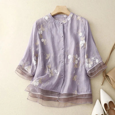 Celine - Geborduurde blouse