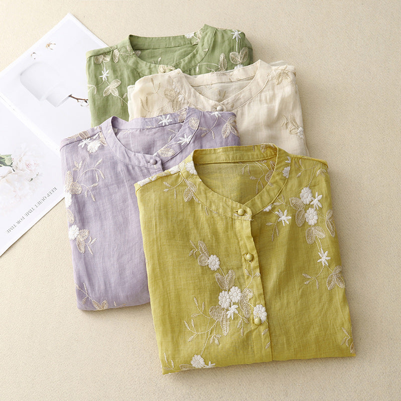 Celine - Geborduurde blouse