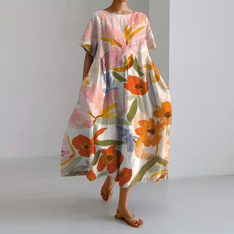 Léa | Zomerse bloemenjurk – elegant, comfortabel en mooi vallend.